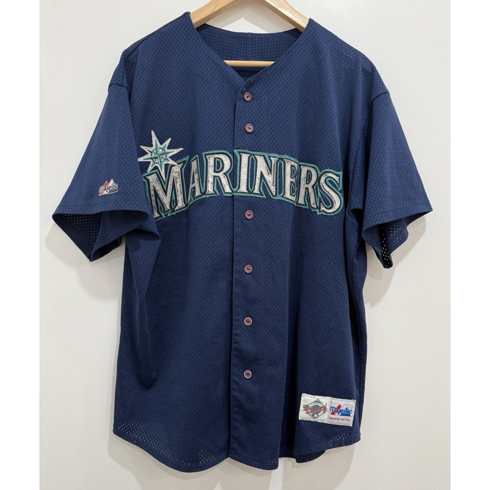 Vintage 90's Seattle Mariners #6 Majestic Diamond Collection Jersey Size XL?